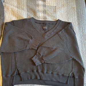 American Eagle Outfitters Gray Textured Sweater